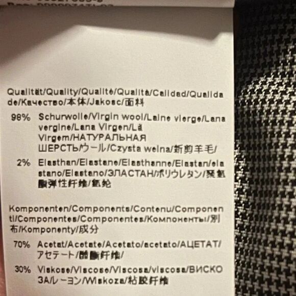 BOSS Hugo Boss Black White Houndstooth Pull On Pants | Size 14 - Picture 10 of 11